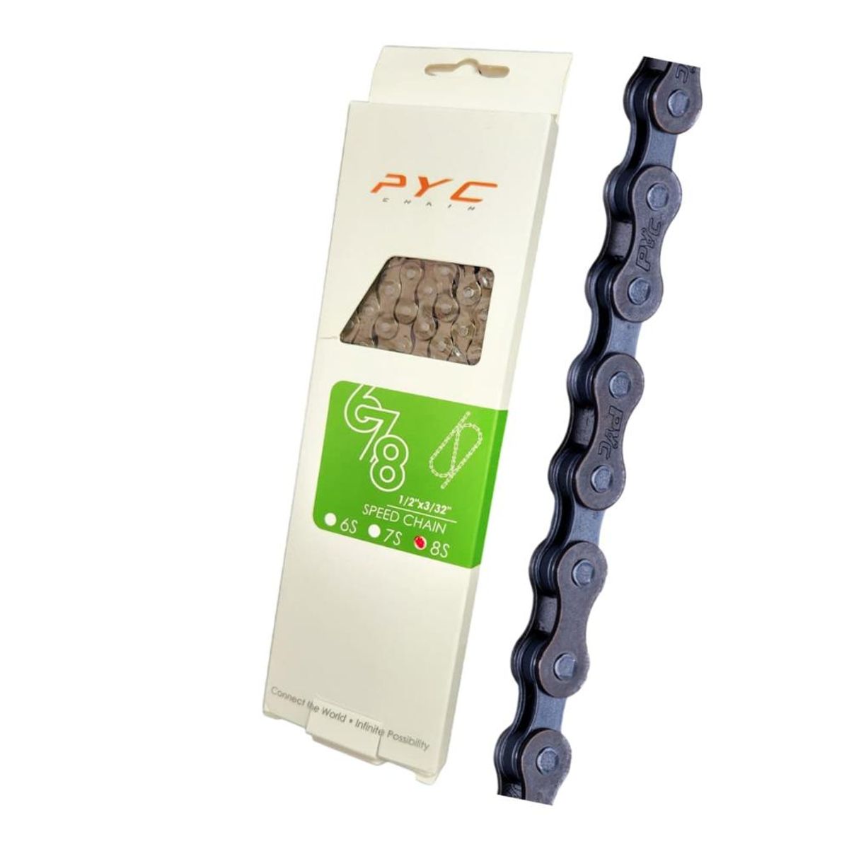 GENERICO - Cadena Bicicleta PYC P7002 78V Compatible Shimano MTB Paseo