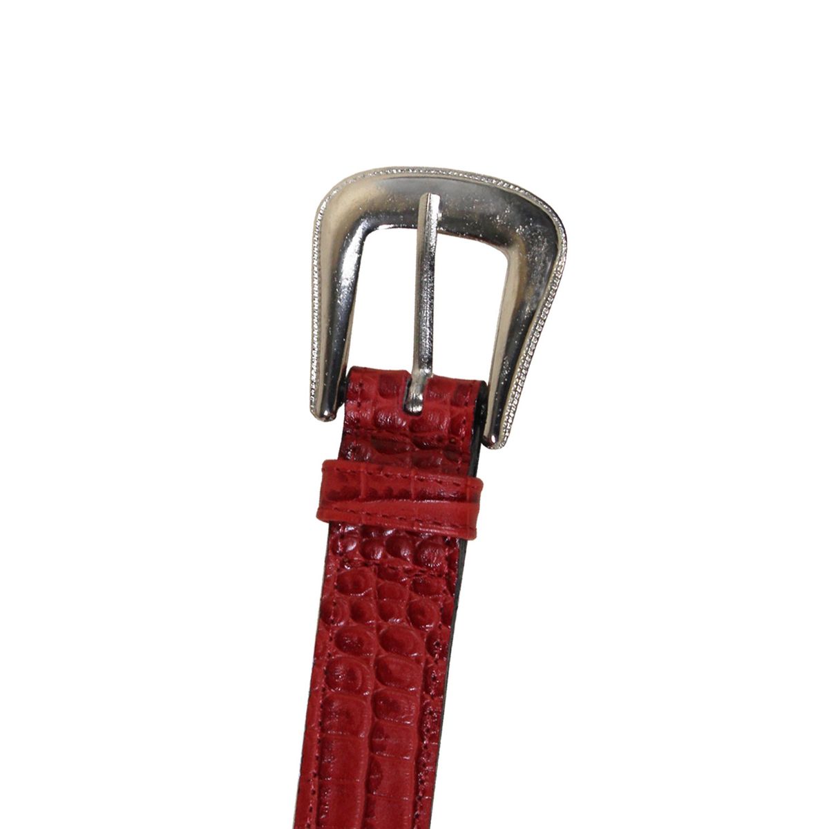 NICOLETTA - Cinturón Cuero Genuino Anturia rojo