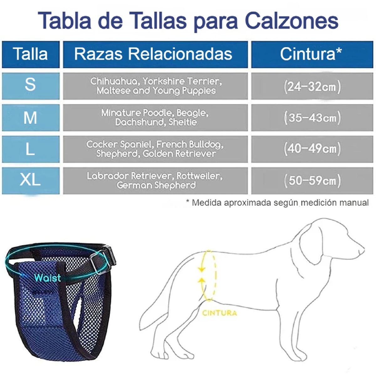 Calzones Celo Perritas Perras Sanitarios Transpirables - S, marca GENERICO - Foto 2