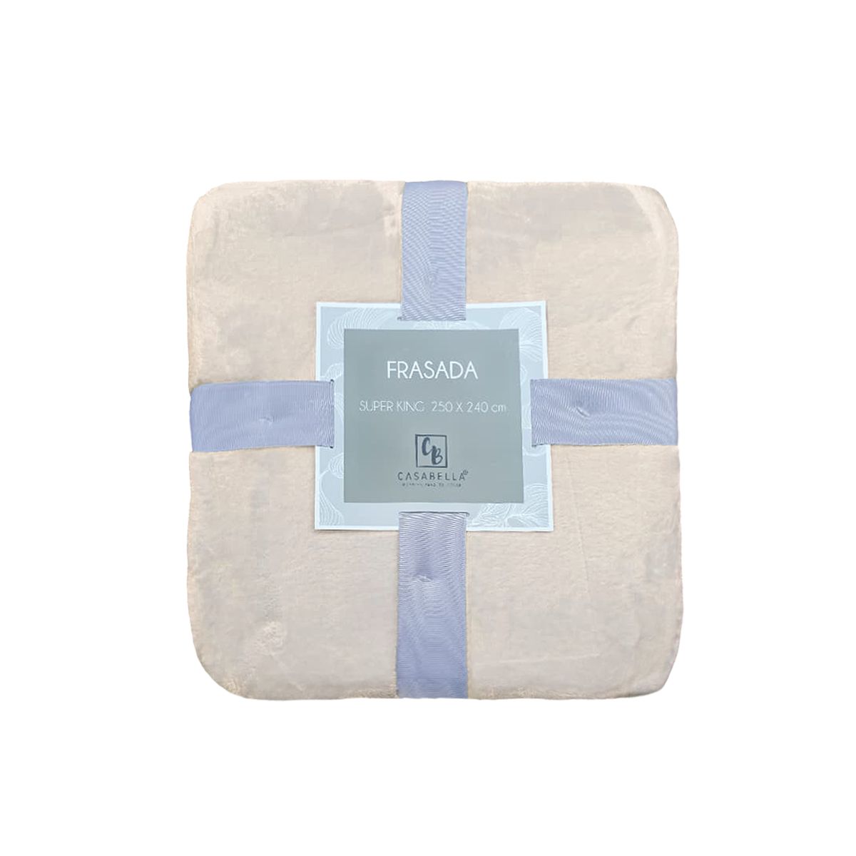 TIENDA EL GARAGE - Frazada Manta Polar Super King color crema 240x250cm