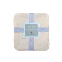 Frazada Manta Polar Super King color crema 240x250cm