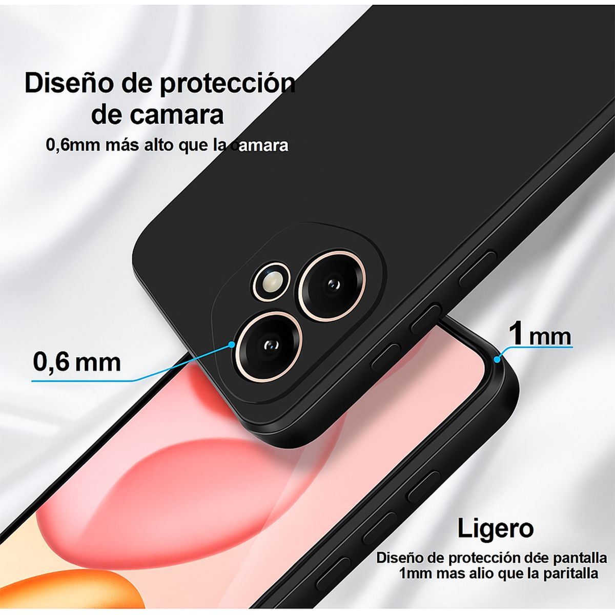 JOIGO - Carcasa Funda Para Honor 400 Goma Celeste
