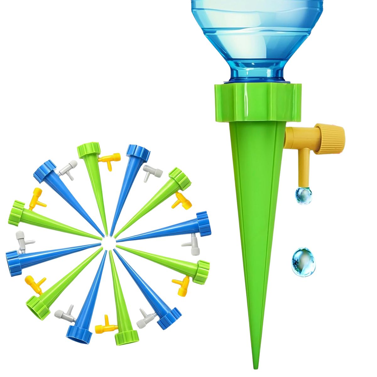 GENERICO - 12 Estacas De Riego Por Goteo Cultivo Plantas Ecologico