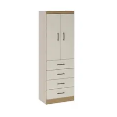 EXIT - Clóset 2 Puerta(s) 4 Cajon(es) 182×62×40 cm Roble/Beige