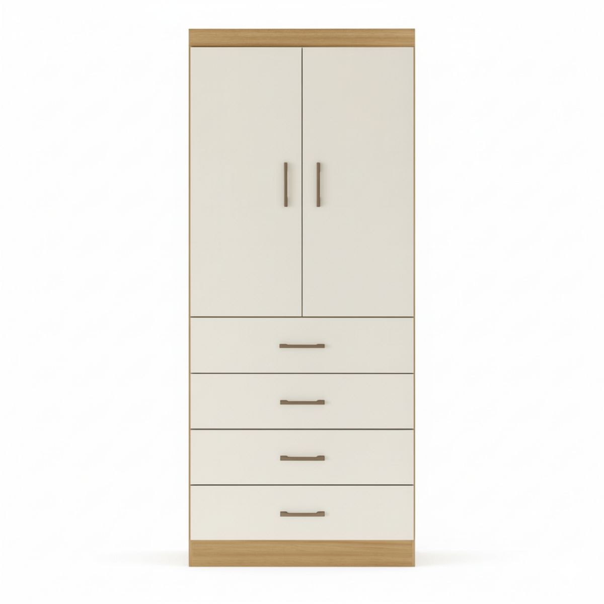 EXIT - Clóset 2 Puerta(s) 4 Cajon(es) 182×62×40 cm Roble/Beige