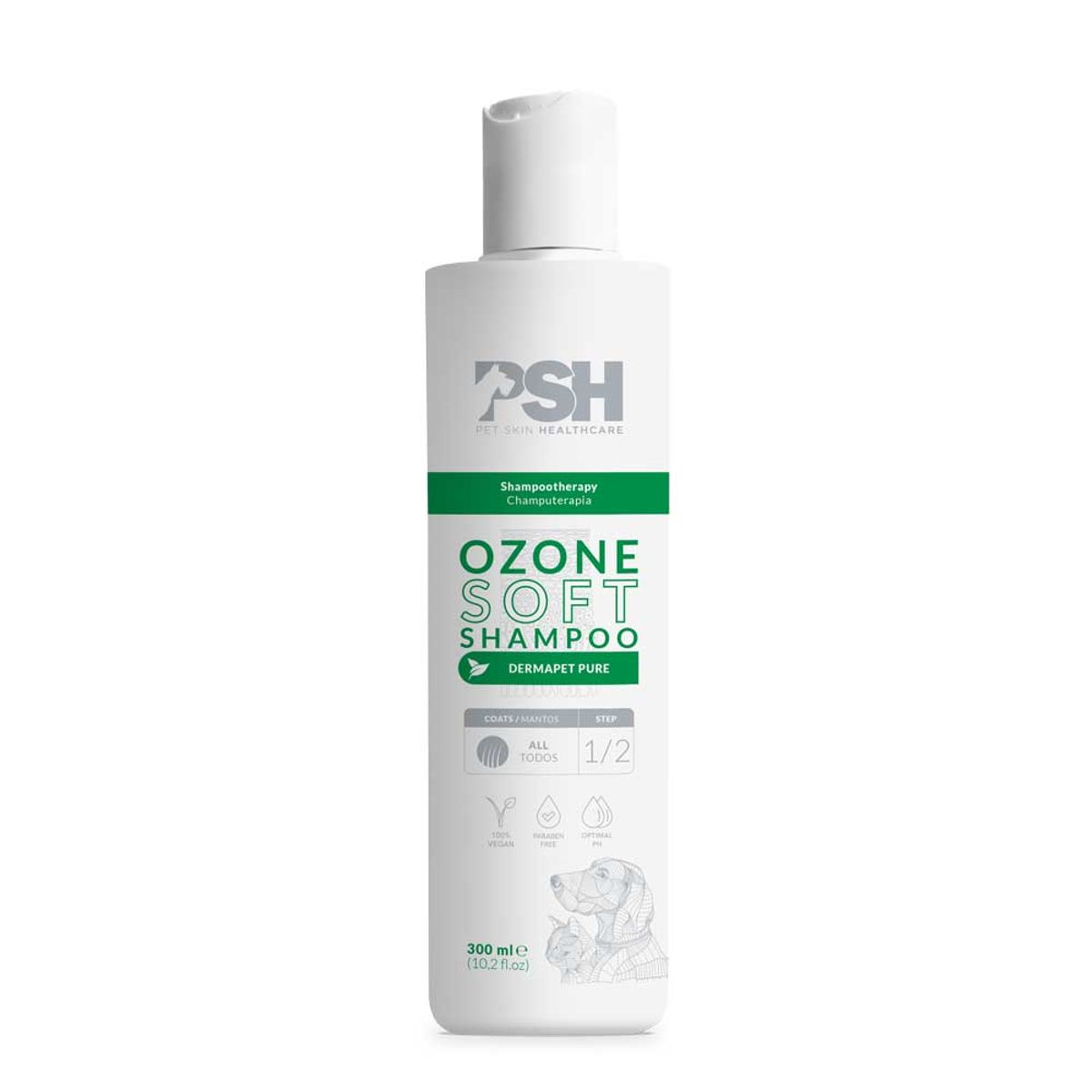 GENERICO - Shampoo Dermatosis Leve para Mascotas Ozone Soft PSH 300 ml