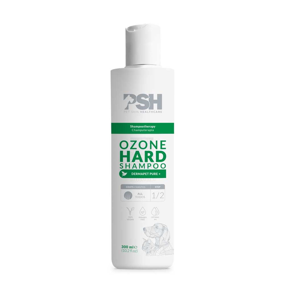 GENERICO - Shampoo Dermatosis Severa para Mascotas Ozone Hard PSH 300 ml