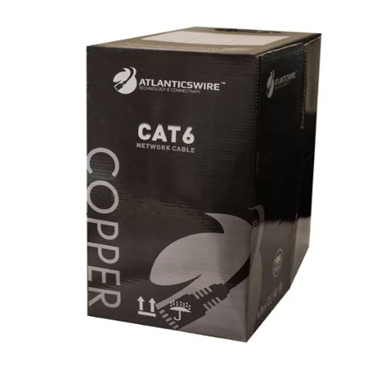 ATLANTICSWIRE - CABLE UTP CAT6 305 MTS, 23 AWG, 100% COBRE. GRIS. ATLANTICSWIRE