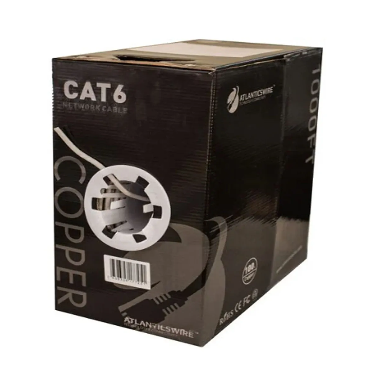 ATLANTICSWIRE - CABLE UTP CAT6 305 MTS, 23 AWG, 100% COBRE. GRIS. ATLANTICSWIRE