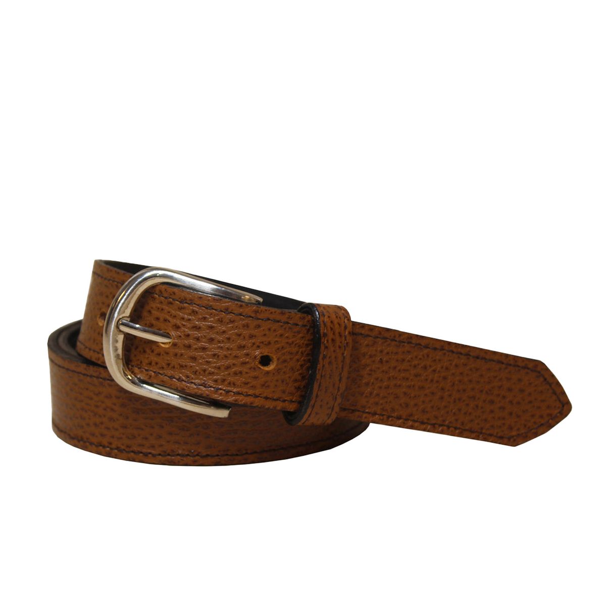 NICOLETTA - Cinturón Cuero Genuino Arabica Café