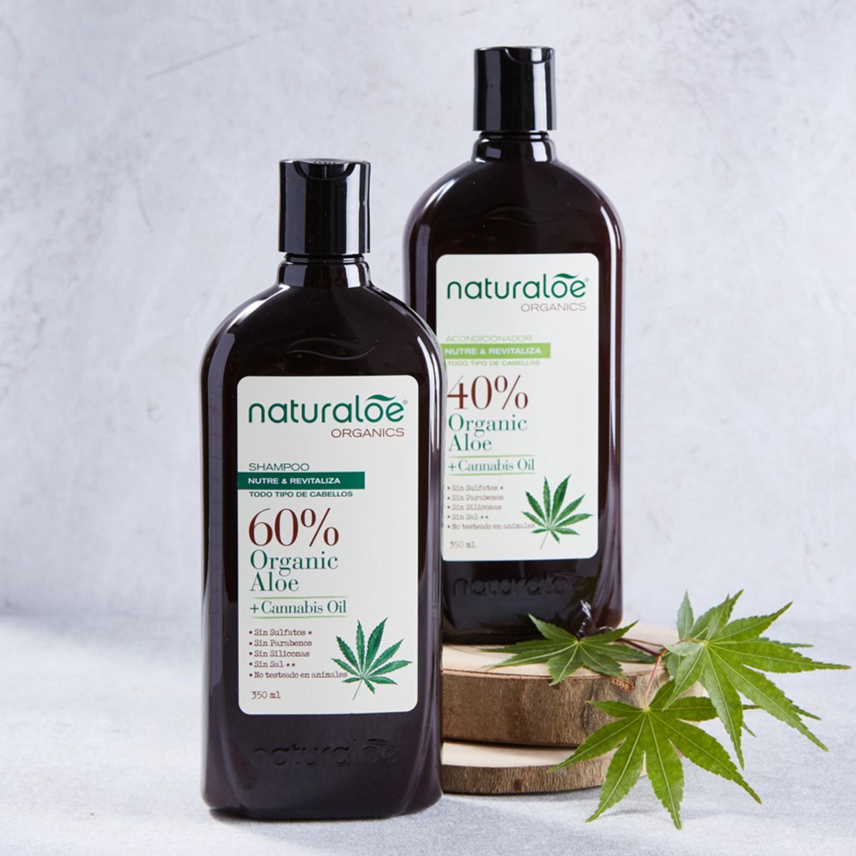 NATURALOE - Set Set Shampoo + Acondicionador Cannabis 350ml Naturaloe