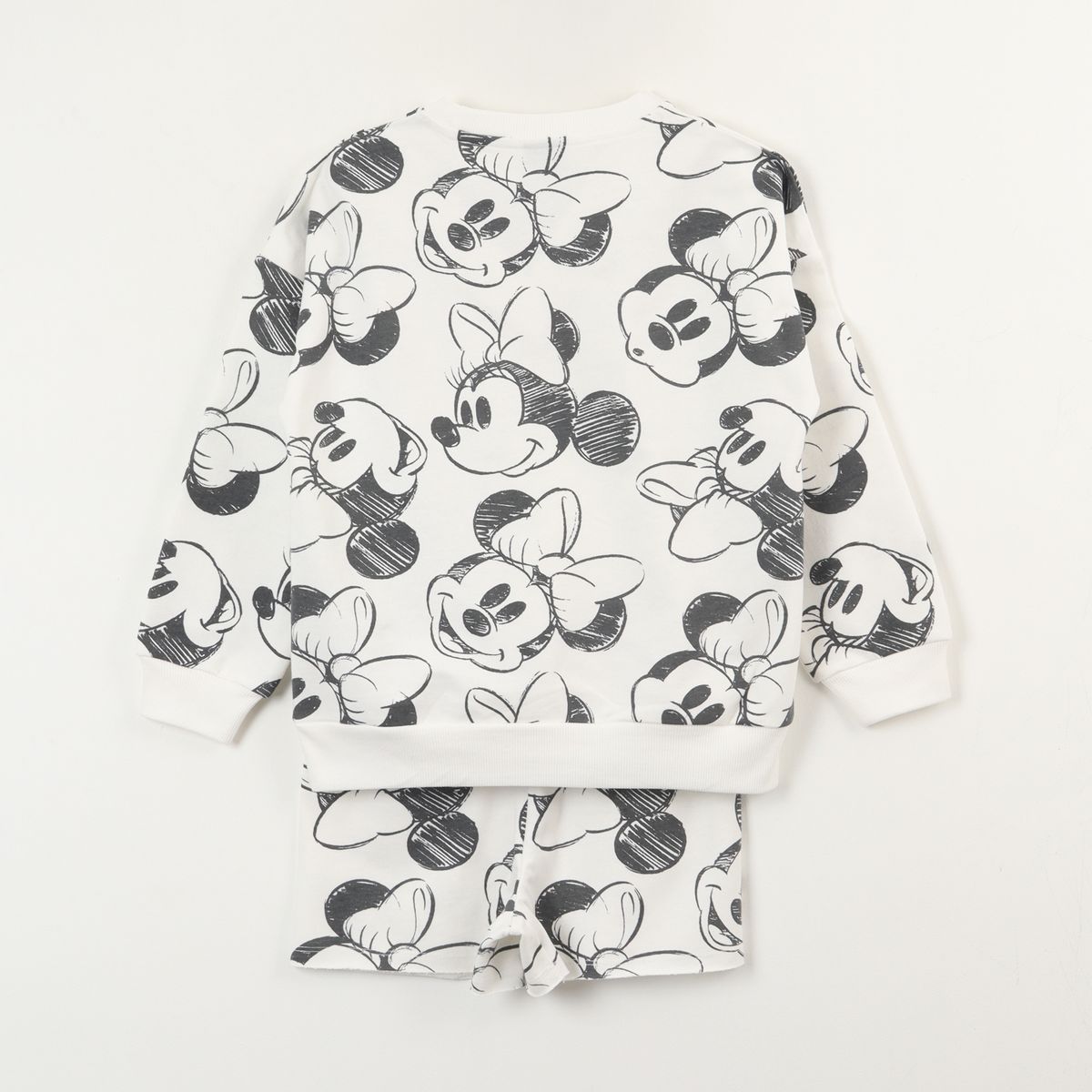 DISNEY - Conjunto Comfy Niña Minnie Lineal Gris Disney