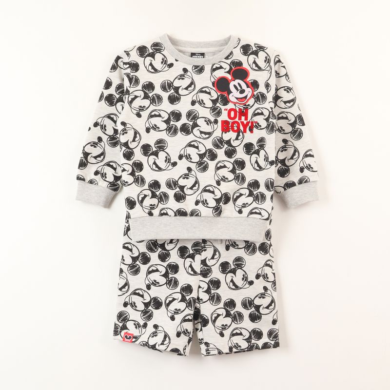 DISNEY - Conjunto Comfy Niño Mickey Oh Boy! Gris Disney
