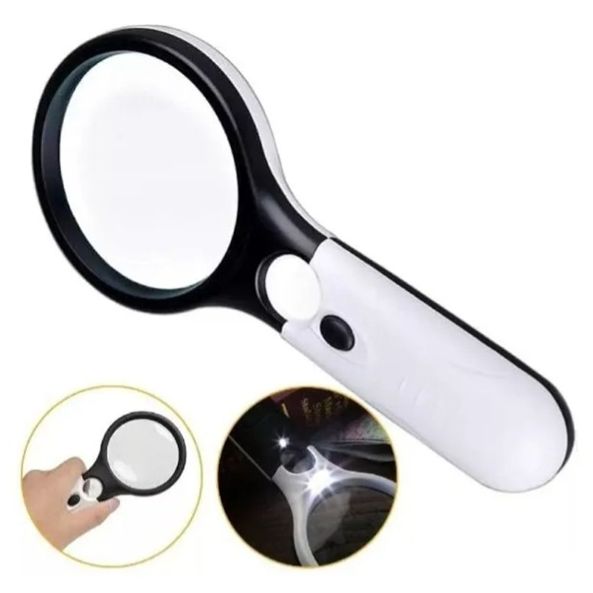 GENERICO - Lupa Lectura Iluminación Luz Led Zoom 45x 3x Joyería Doble