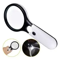 GENERICO - Lupa Lectura Iluminación Luz Led Zoom 45x 3x Joyería Doble