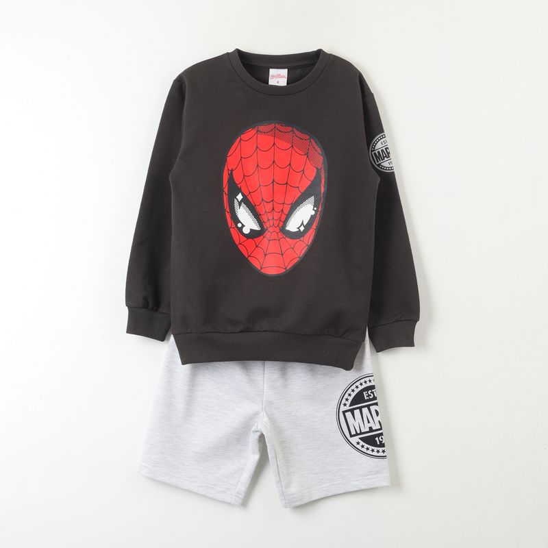 MARVEL - Conjunto Comfy Niño Spiderman Mascara Gris Marvel