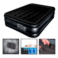 Colchón Cama Inflable 2 Plazas Eléctrico 203x152x45 Cm