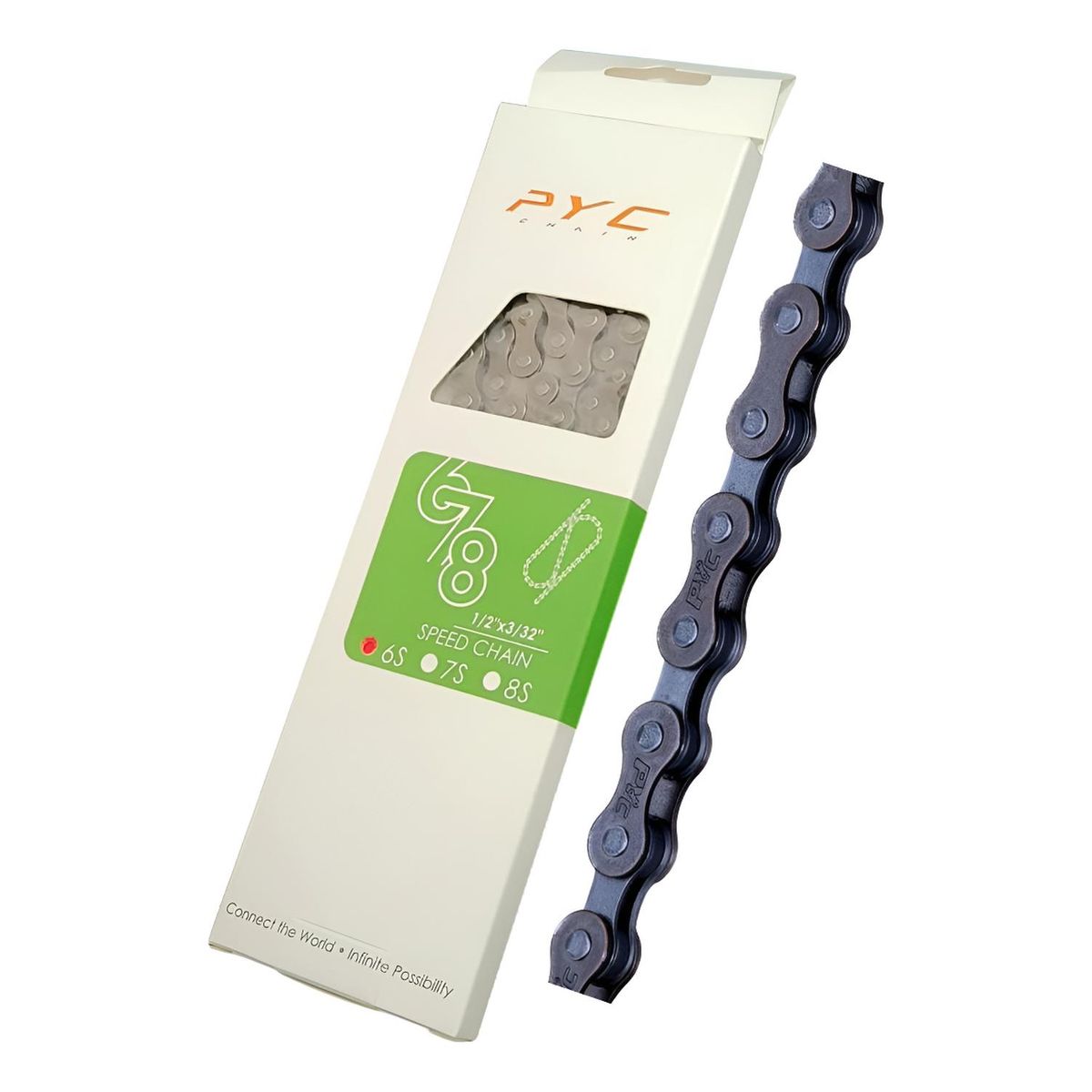 GENERICO - Cadena Bicicleta Pyc P6003 6 V Compatible Shimano Mtb Urbana