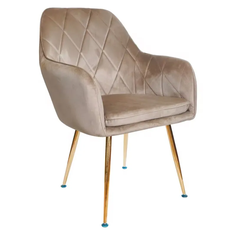 HABITA2 CHILE - SITIAL POLTRONA LUX MARRÓN PATAS DORADAS