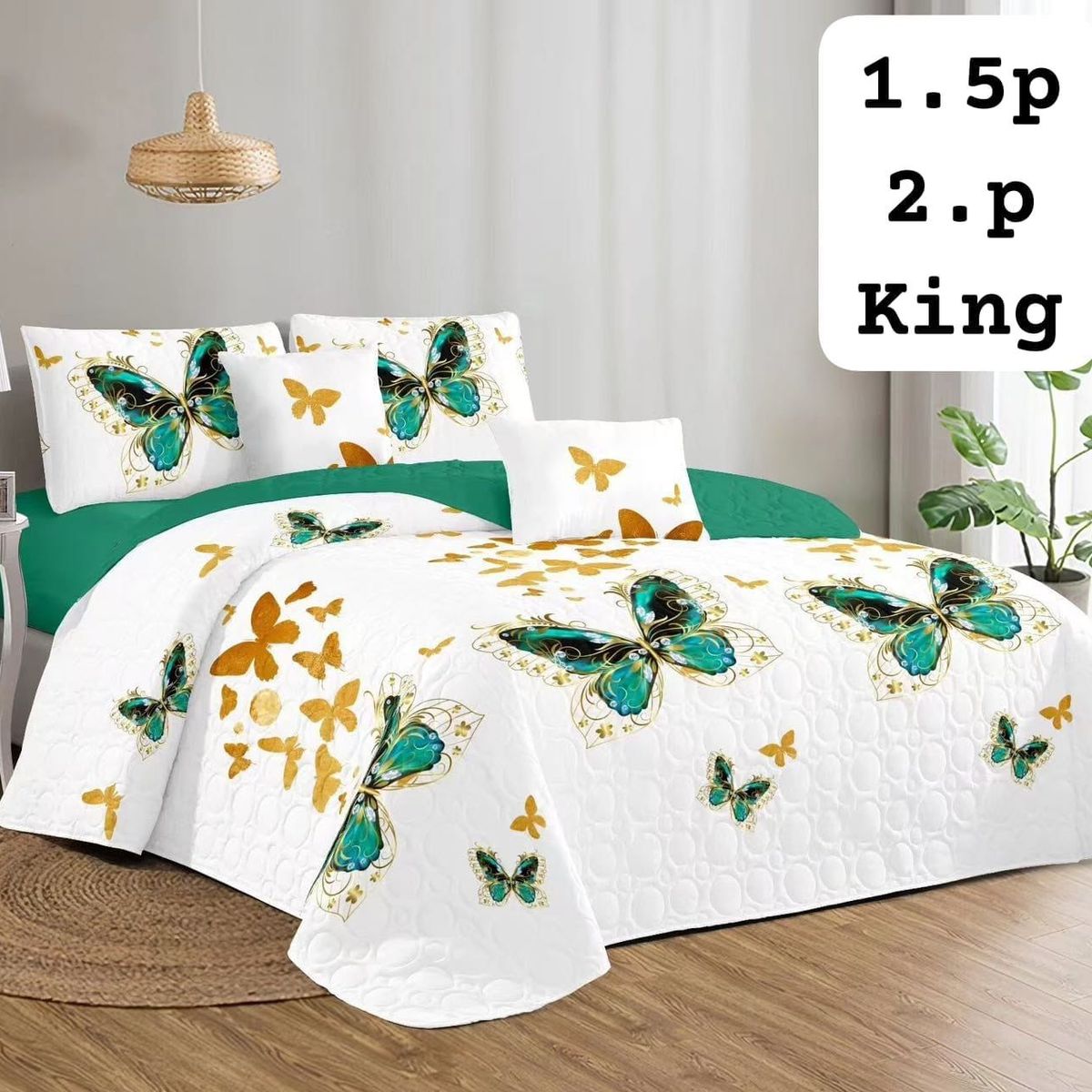 GENERICO - Cubrecama - Cobertor Quilts de Verano 2,5 plazas - King