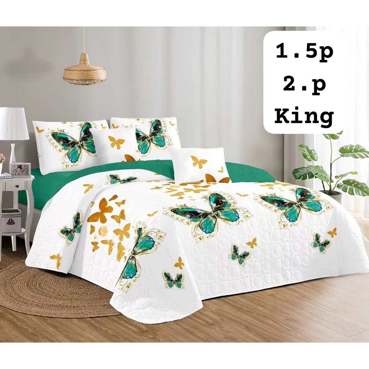 GENERICO - Cubrecama - Cobertor Quilts de Verano 2,5 plazas - King