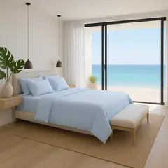 ARMONIA - Ropa de Cama Signature 800 hilos Azul Celeste Queen