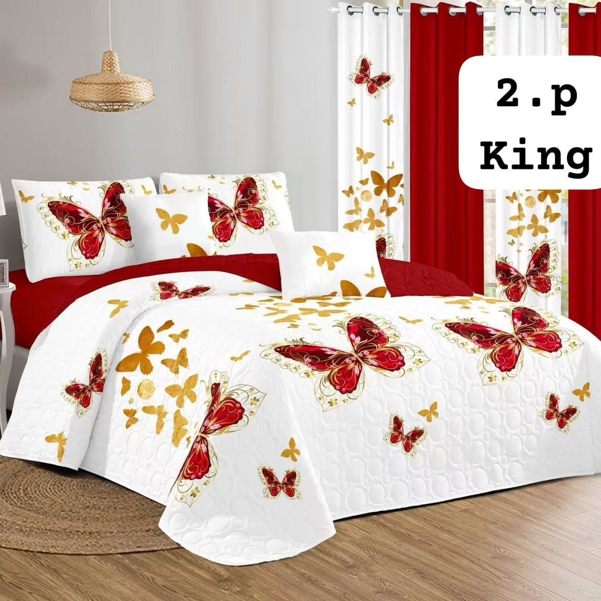 GENERICO - Cubrecama - Cobertor Quilts de Verano 2,5 plazas - King