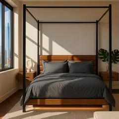 ARMONIA - Conjunto de Sábanas Signature 800 Hilos Gris Queen