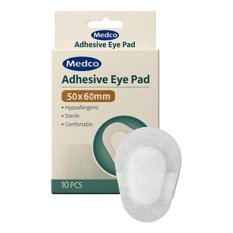 GENERICO - Parche Ocular Estéril Adhesivo 50x60mm Caja 10 Unids Parche