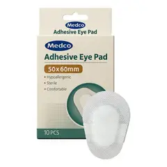 GENERICO - Parche Ocular Estéril Adhesivo 50x60mm Caja 10 Unids Parche