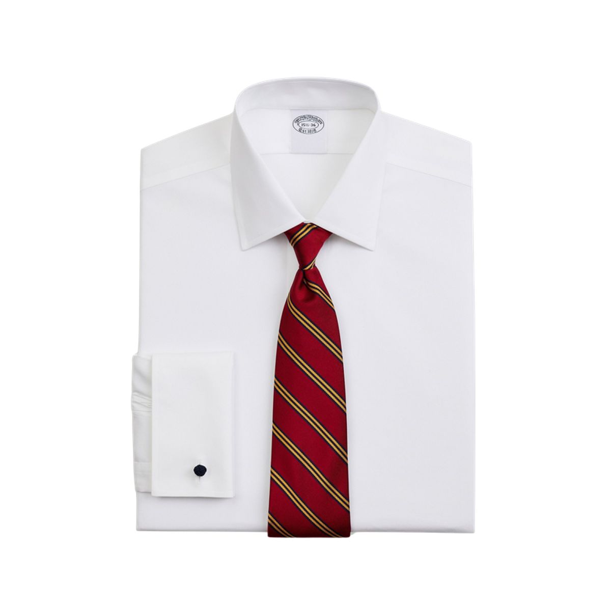 BROOKS BROTHERS - Camisa Cotton Pinpoint Regular Non-Iron Ainsley Blanco