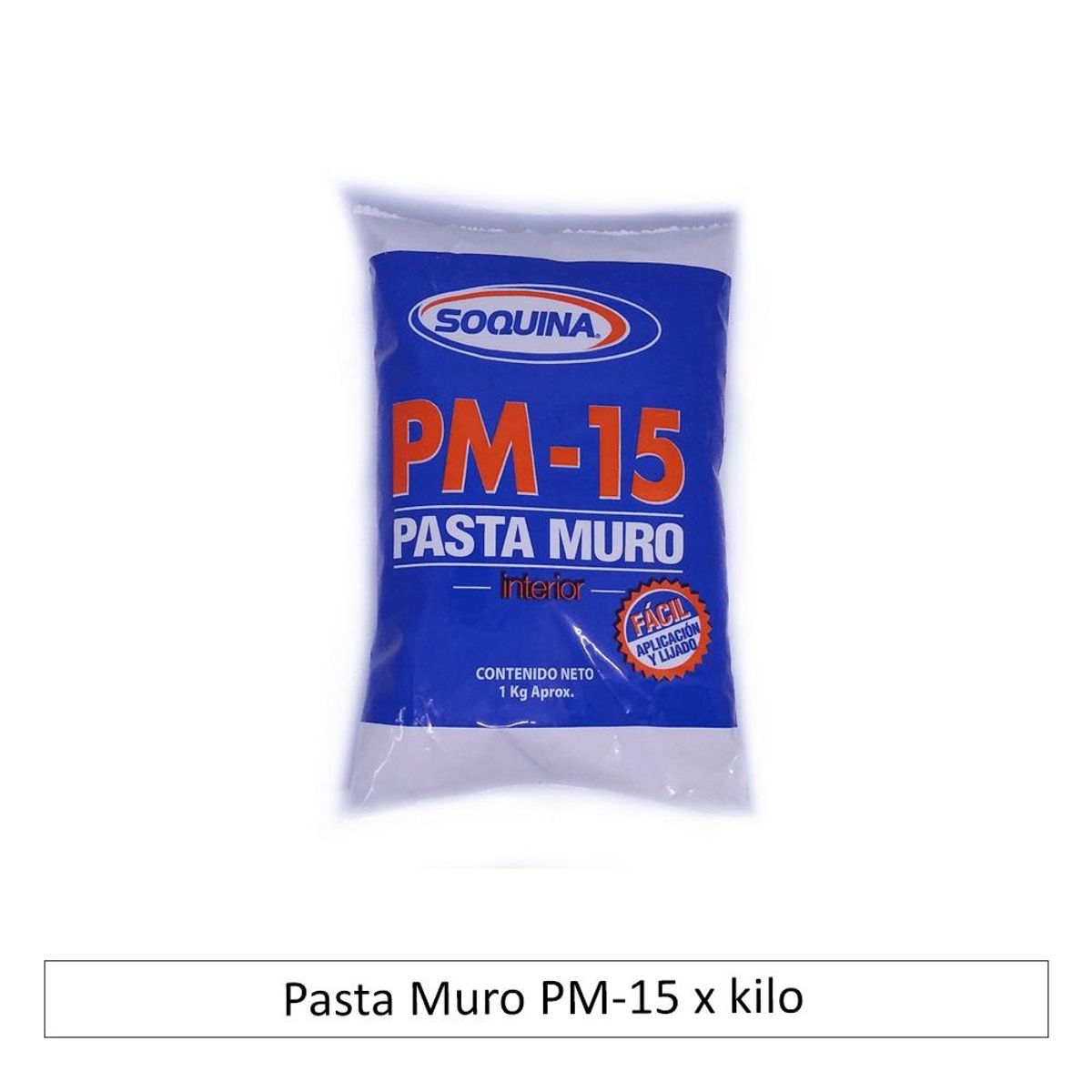 SOQUINA - Pasta Muro PM-15 Soquina Interior 1 Kg - Blanco