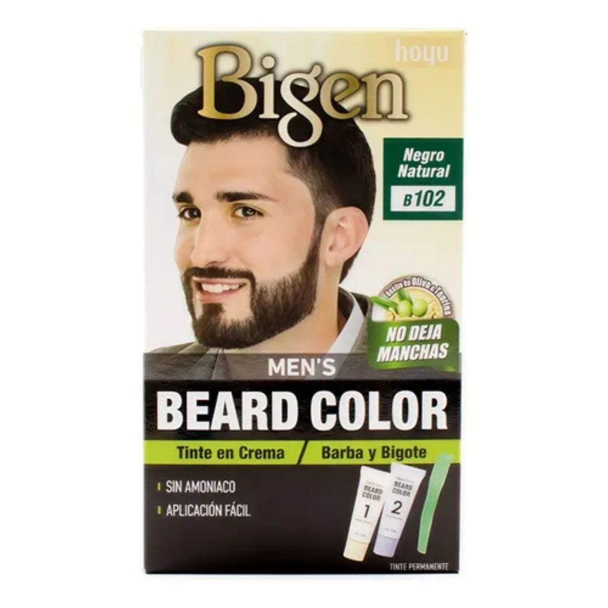 BIGEN - Tinte para barba BIGEN BEARD COLOR B102 Negro natural