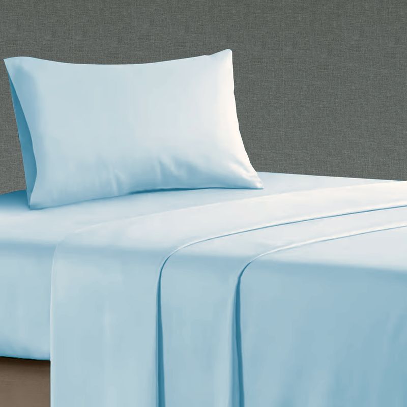 TEXTIL SUPER - SÁBANAS 1 PLAZA COLOR CELESTE