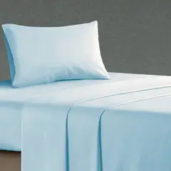 TEXTIL SUPER - SÁBANAS 1 PLAZA COLOR CELESTE