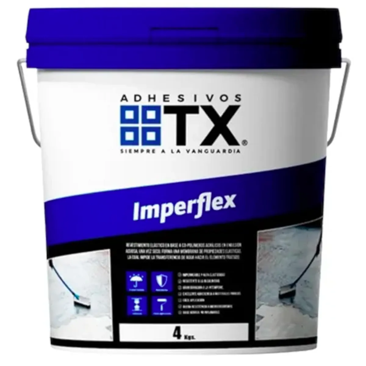 TRANSEX - Imperflex Membrana Impermeable Transex 4kg Galon