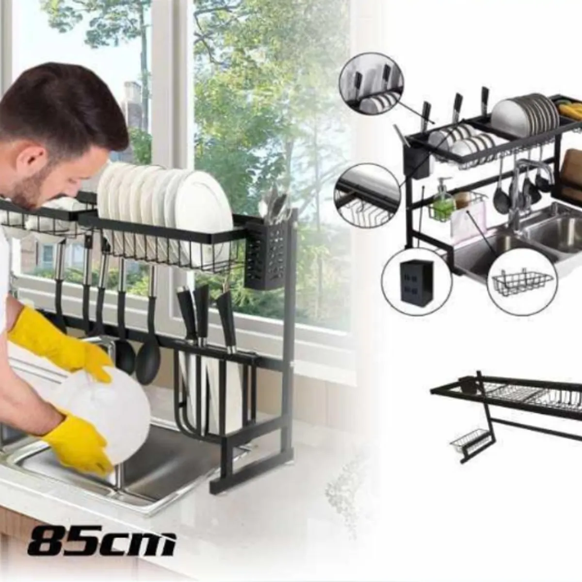 GENERICO - Organizador Y Escurridor De platos 2 Niveles