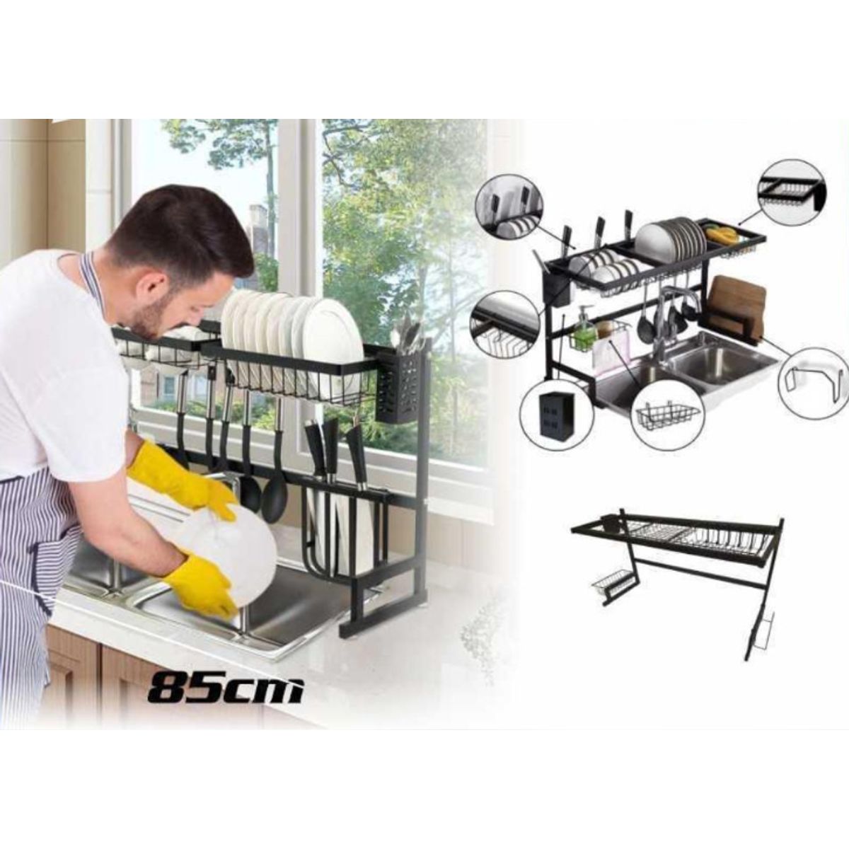 GENERICO - Organizador Y Escurridor De platos 2 Niveles