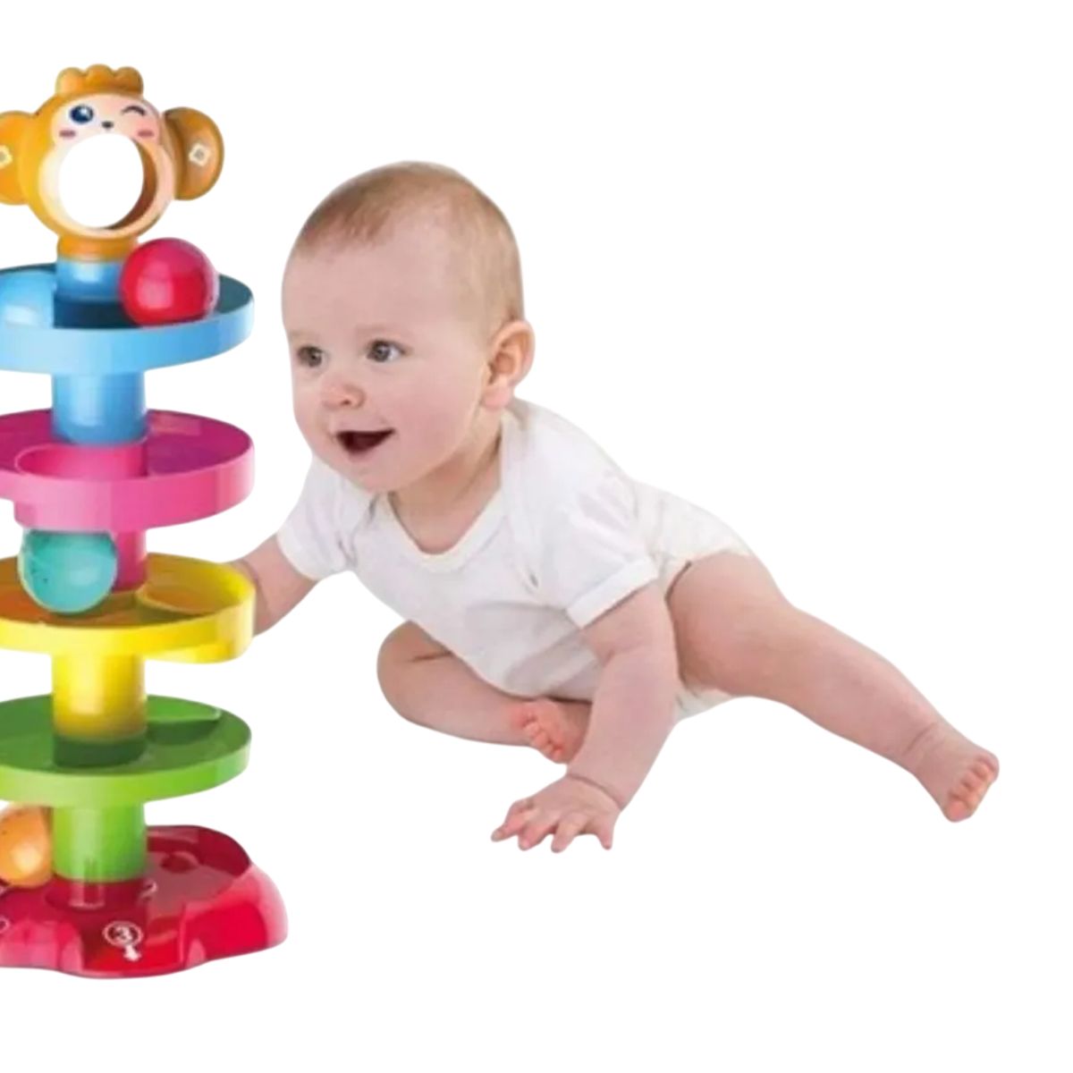 GENERICO - Juego En Forma De Torre Con Tobogán Para Lanza Pelotas