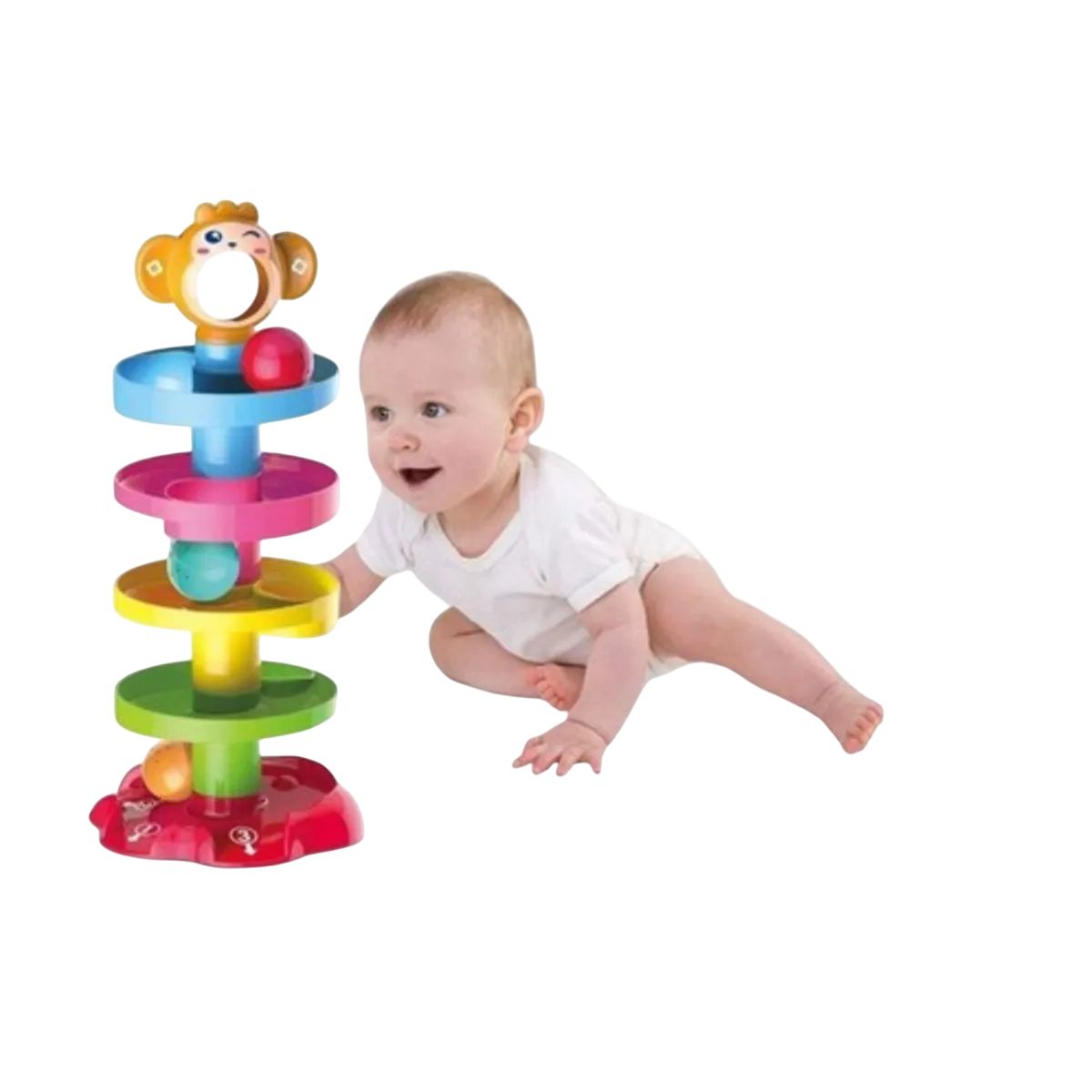 GENERICO - Juego En Forma De Torre Con Tobogán Para Lanza Pelotas