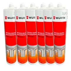 WURTH - Pack 6 Silicona Neutra 280ml Profesional