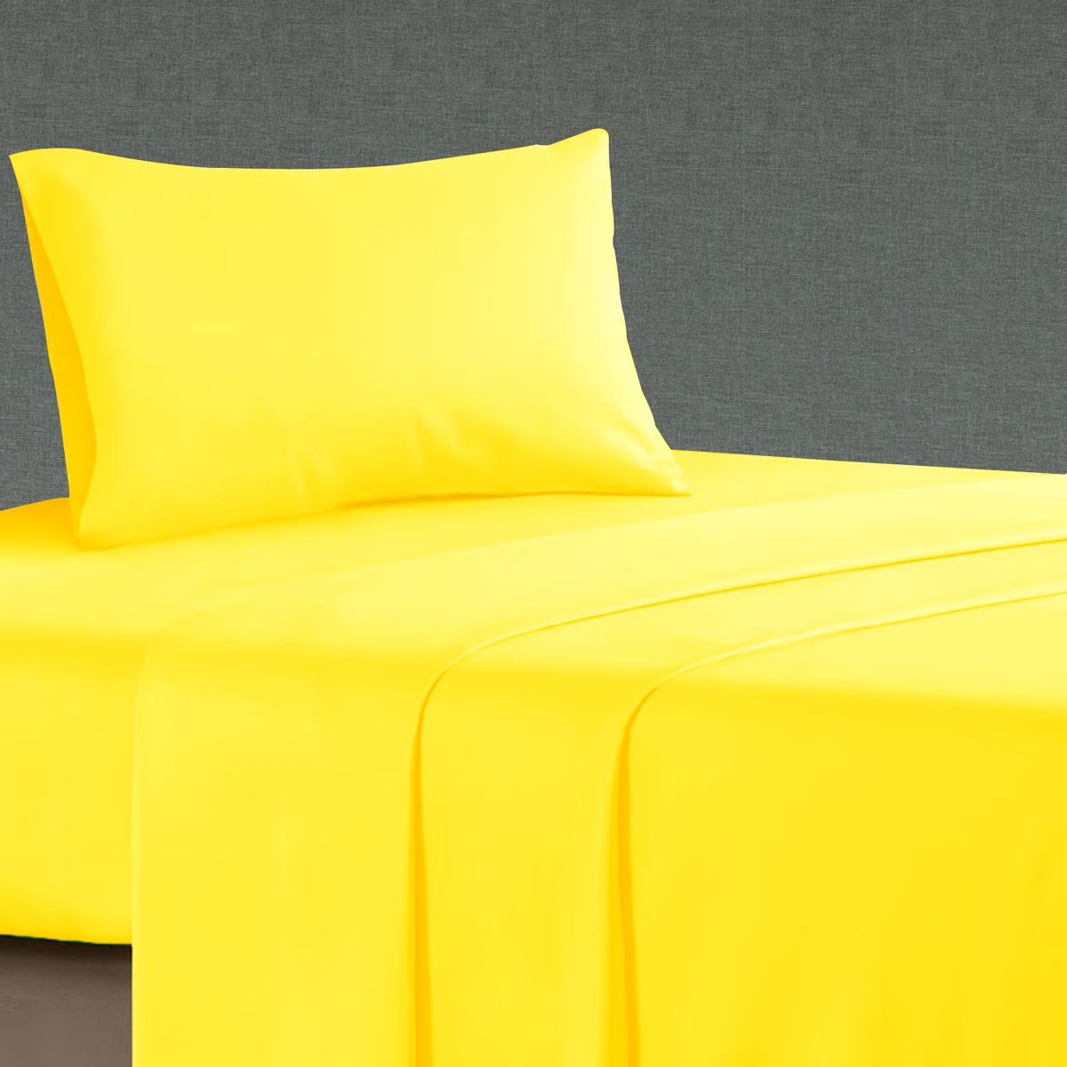 SÁBANAS 1 PLAZA COLOR AMARILLO, marca TEXTIL SUPER - Foto Principal