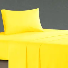 TEXTIL SUPER - SÁBANAS 1 PLAZA COLOR AMARILLO