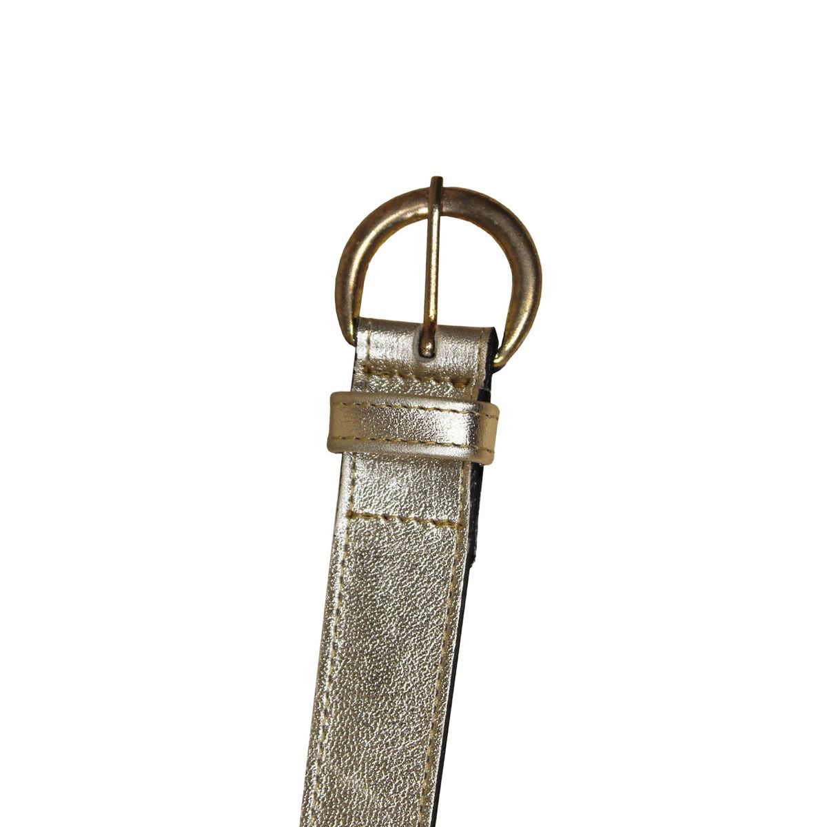 NICOLETTA - Cinturón Cuero Genuino Calendulas dorado