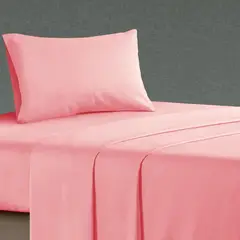 TEXTIL SUPER - SÁBANAS 1 PLAZA COLOR ROSADO
