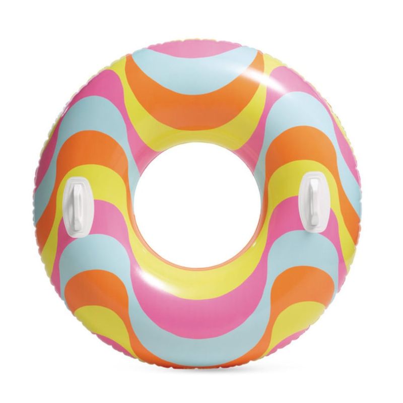 INTEX - Flotador Inflable Vintage INTEX con Asas de Sujeción 114 cm