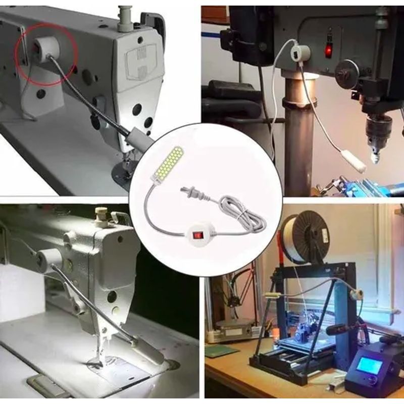 GENERICO - Lampara Foco 30 Led Para Maquina De Coser Con Iman