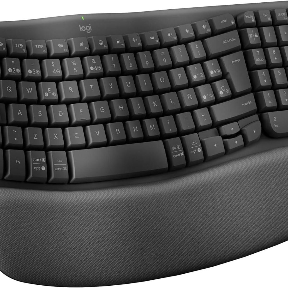 LOGITECH - Logitech Wave Keys, Teclado ergonómico inalámbrico