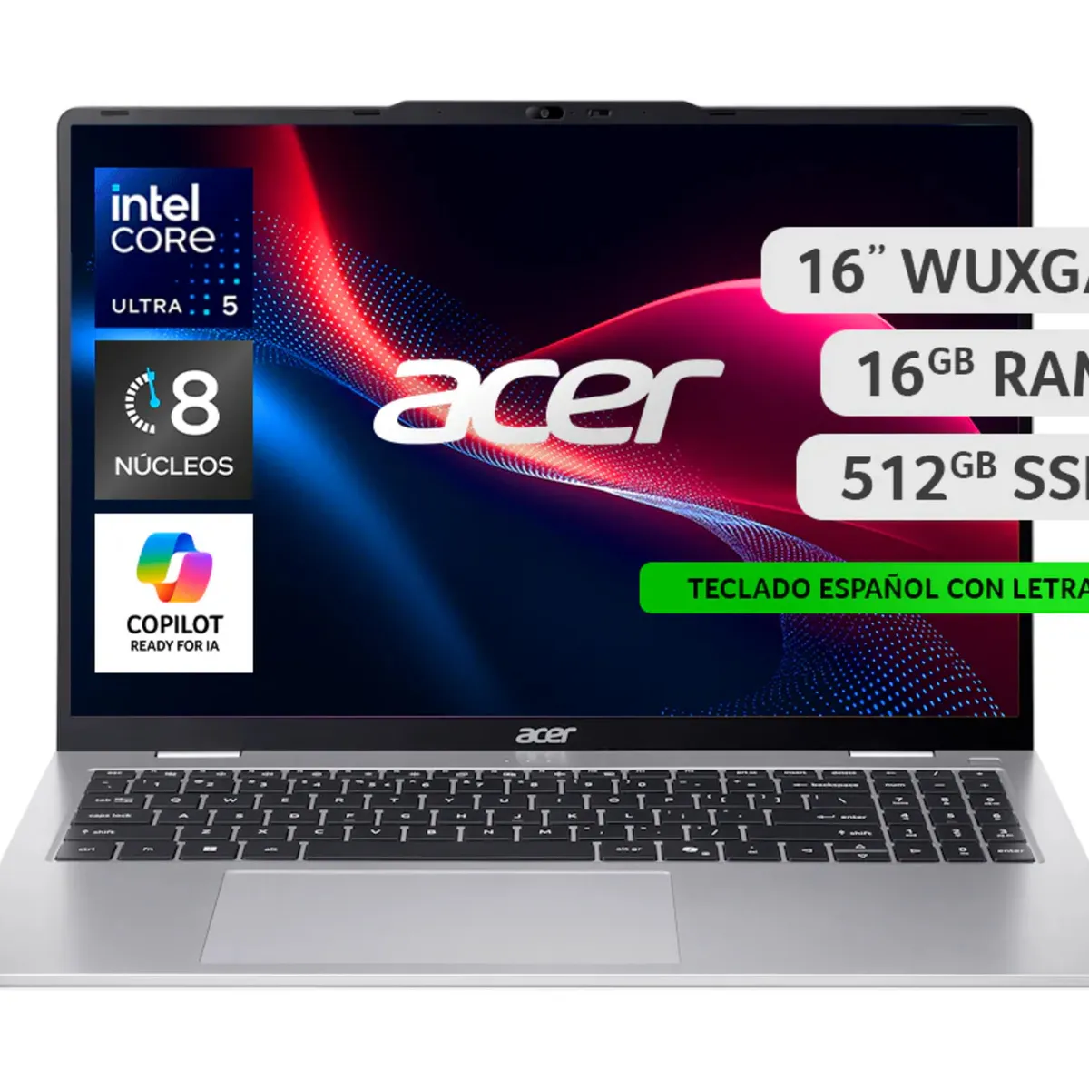 ACER - Notebook  Acer AL16-53P-578Y-1 IntelCore Ultra 5 - 16GB RAM - 512GB SSD-16 Pulgadas WUXGA1920 x 1200