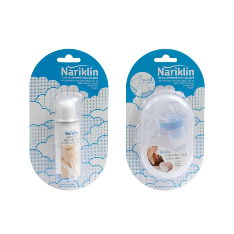 NARIKLIN - Pack Aspirador Nasal Y Spray 100% Agua De Mar Nariklin